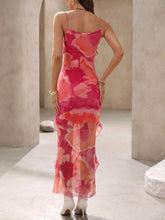 Rosie Tie Dye Ruffle Hem Sleeveless Bodycon Dress For Women